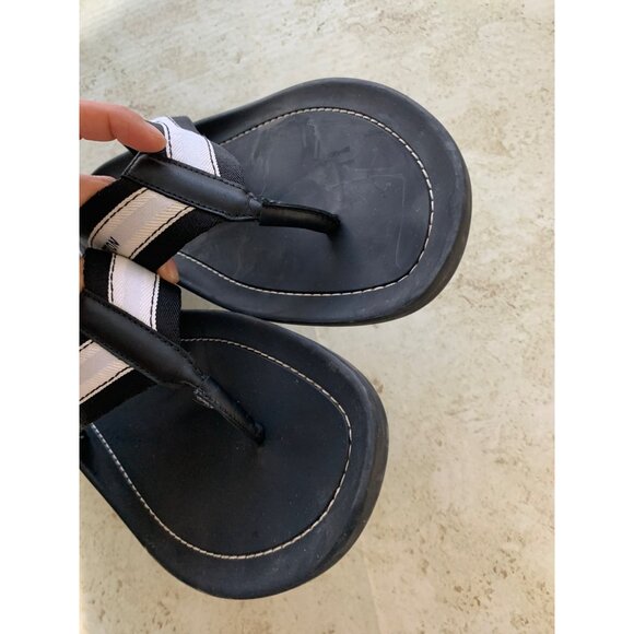 Louis Vuitton Black & White Thong Sandals Size 13 - Picture 7 of 13